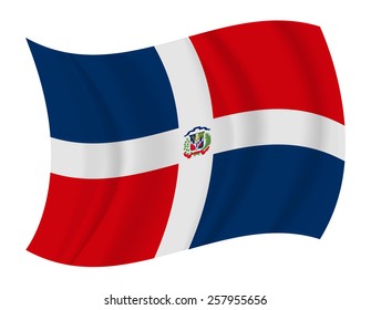 design Dominican Republic flag waving vector