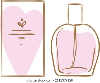 design doodle art vector illustration symbol of women makeup property