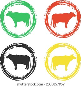 Design Doodle vector farm cow