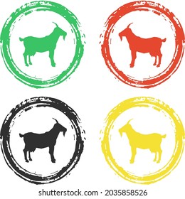 Design doodle vector farm goat