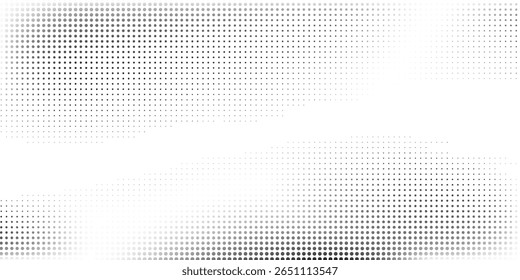 Design de textura de gradiente de meio-tom pontilhado em malha de pontos. Ponto de polca desaparecido moderno