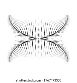 Design dots backdrop. Abstract monochrome decorative background. Vector-art illustration. No gradient