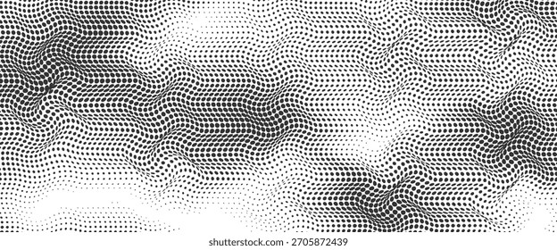 Diseño Textura de degradado de semitono moderno punteado. Fondo de lunares desapareciendo. Repitiendo la gradación de puntos simple diseño abstracto