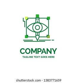 design, draft, sketch, sketching, visual Flat Business Logo template. Creative Green Brand Name Design.