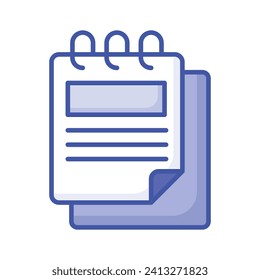 A design of Drafting pad, visually appealing vector of notepad in trendy style