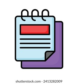 A design of Drafting pad, visually appealing vector of notepad in trendy style