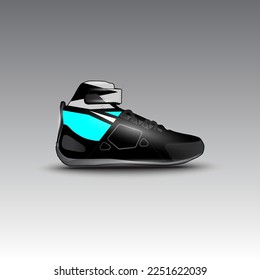 design of drag race shoes with gravis racing vector motif