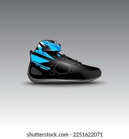 design of drag race shoes with gravis racing vector motif