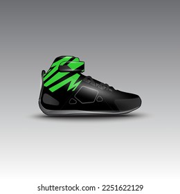 design of drag race shoes with gravis racing vector motif