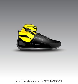 design of drag race shoes with racing vector pattern