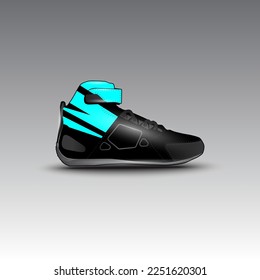 design of drag race shoes with racing vector pattern