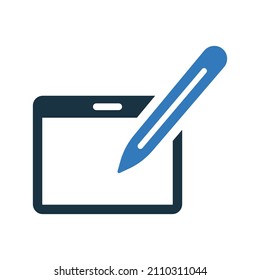 Diseño, dibujo, icono de tablet. Ilustración vectorial simple editable.