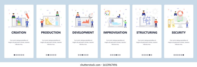 Design and drawing digital illustration, business chart, secure access. Mobile app onboarding screens. Menu vector banner template for website and mobile development. Web site design flat illustration