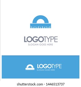 Design, Drawing, Education, Geometry Blue Solid Logo with place for tagline