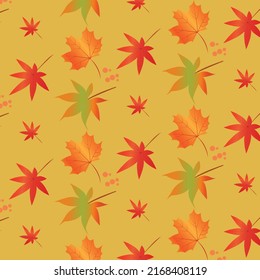 a design drawing illustration of autumn leaf patterns, patterns for pillowcases, sheets, clothes, screen printing