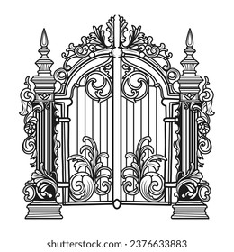 Design drawing metal gates