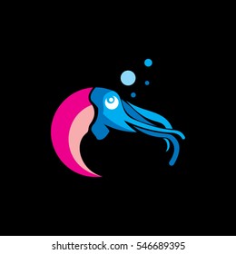 design drawing squid logo