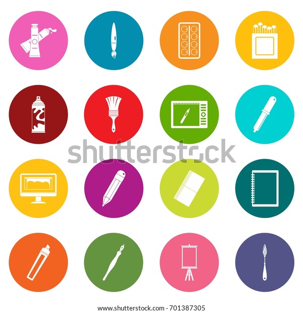 Design Drawing Tools Set Simple Illustration Stock Vector (Royalty Free