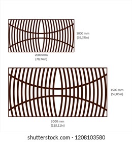 Design of drawings in vectorized files optimized for laser and CNC cutting. Decorative latticework for architecture, interiors, facades, shops, airports, stand and signage. Metal, hpl, composite y mdf