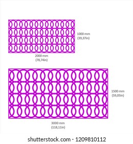 Design of drawings in vectorized files optimized for laser and CNC cutting. Decorative latticework for architecture, interiors, facades, shops, airports, stand and signage. Metal, hpl, composite y mdf