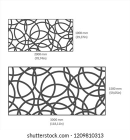 Design of drawings in vectorized files optimized for laser and CNC cutting. Decorative latticework for architecture, interiors, facades, shops, airports, stand and signage. Metal, hpl, composite y mdf