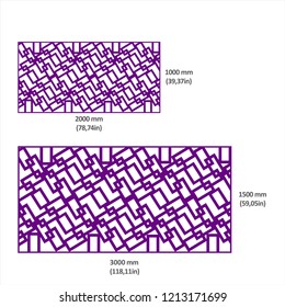 Design of drawings in vectorized files optimized for laser and CNC cutting. Decorative latticework for architecture, interiors, facades, shops, airports, stand and signage. Metal, hpl, composite y mdf