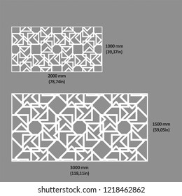 Design of drawings in vectorized files optimized for laser and CNC cutting. Decorative latticework for architecture, interiors, facades, shops, airports, stand and signage. Metal, hpl, composite & mdf