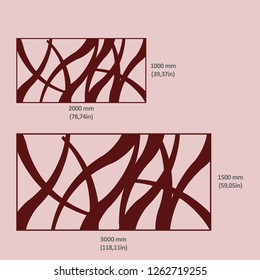 Design of drawings in vectorized files optimized for laser and CNC cutting. Decorative latticework for architecture, interiors, facades, shops, airports, stand and signage. Metal, hpl, composite & mdf