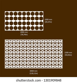 Design of drawings in vectorized files optimized for laser and CNC cutting. Decorative latticework for architecture, interiors, facades, shops, airports, stand and signage. Metal, hpl, composite & mdf