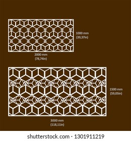 Design of drawings in vectorized files optimized for laser and CNC cutting. Decorative latticework for architecture, interiors, facades, shops, airports, stand and signage. Metal, hpl, composite & mdf