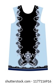 Design dress with  baroque elements. 