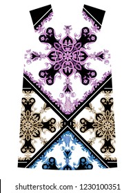 Design dress with baroque elements. 