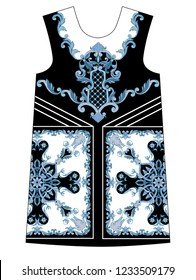 Design dress with baroque elements. 