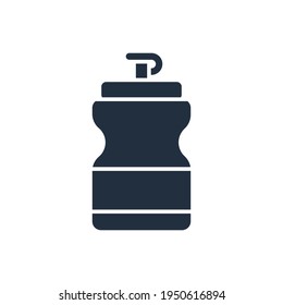 The design of the drinking bottles sport glyph icon vector illustration, this vector is suitable for icons, logos, illustrations, stickers, books, covers, etc.