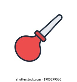 The design of the drop pipette medicines and health flat outline color icon pack vector illustration, this vector is suitable for icons, logos, illustrations, stickers, books, covers, etc.
