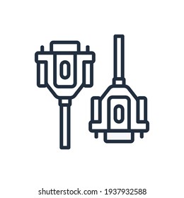 Das Design des dvi-d-Kabel Umriss Symbol Vektorgrafik, diese Vektorgrafik ist für Symbole, Logos, Illustrationen, Aufkleber, Bücher, Cover, etc. geeignet.