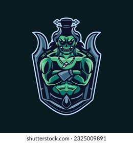 Design e sport zombie vector