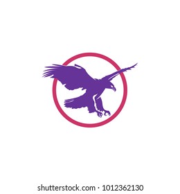 design of the eagle silhouette logo