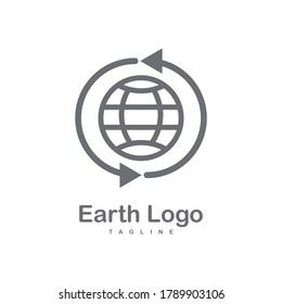 Design the earth logo icon. vector