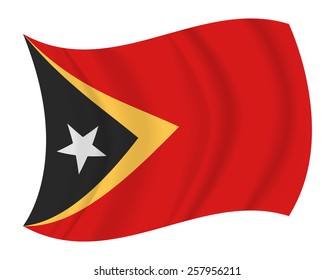 design East Timor flag waving vector