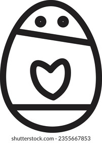 Design Easter Egg Outline Icon