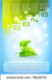 Design ecology template numbered banners.