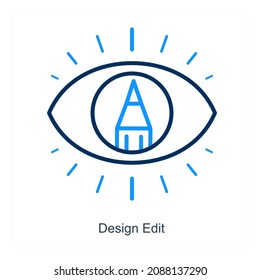 Design Edit Or Eye Icon Concept