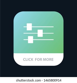 Design, Edit, Tool Mobile App Button. Android and IOS Glyph Version. Vector Icon Template background