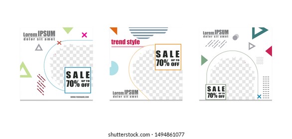 Design editable post templates. for marketing on social media. background, web templates, banners, leaflets, flyer.