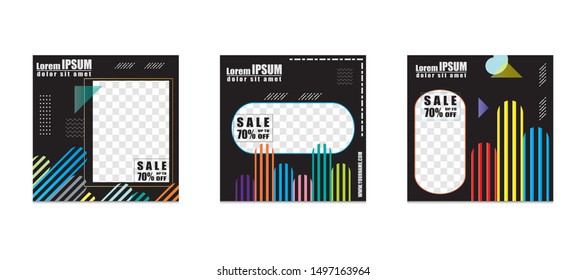 Design editable post templates. for marketing on social media. background, web templates, banners, leaflets, flyer.