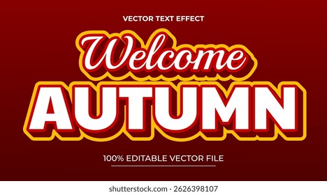 Design editable text effect happy autumn sale 3d vector illustration