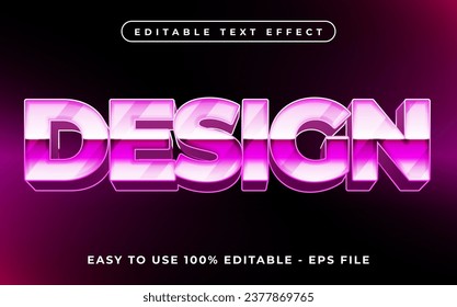 Design editable text effect mock up use for logo and business brand, 3d typography template