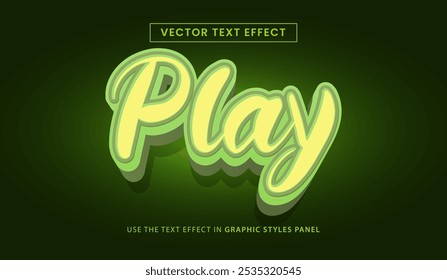 Design editable text effect, Play text effect