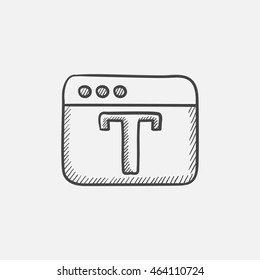 Design editor tool sketch icon for web, mobile and infographics. Hand drawn vector isolated icon.